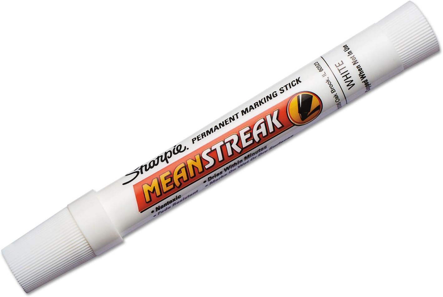 Sharpie 85018 Mean Streak Marking Stick, Broad Tip, White