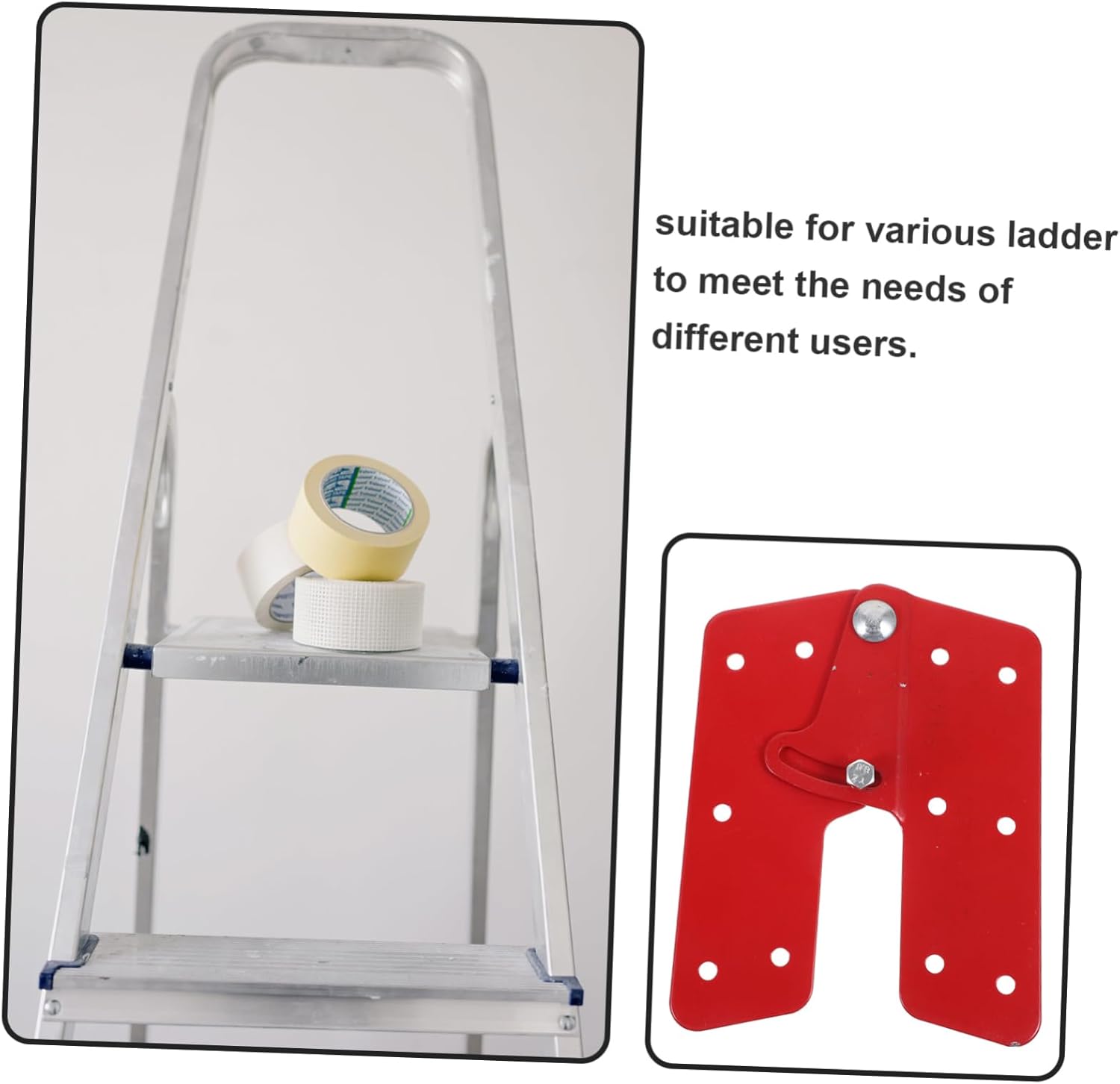 Angoily Attic Ladder Hinge Replacement Heavy Duty Ladder Joint Connector Adjustable Folding Accessories for Small Step 2-Piece Set