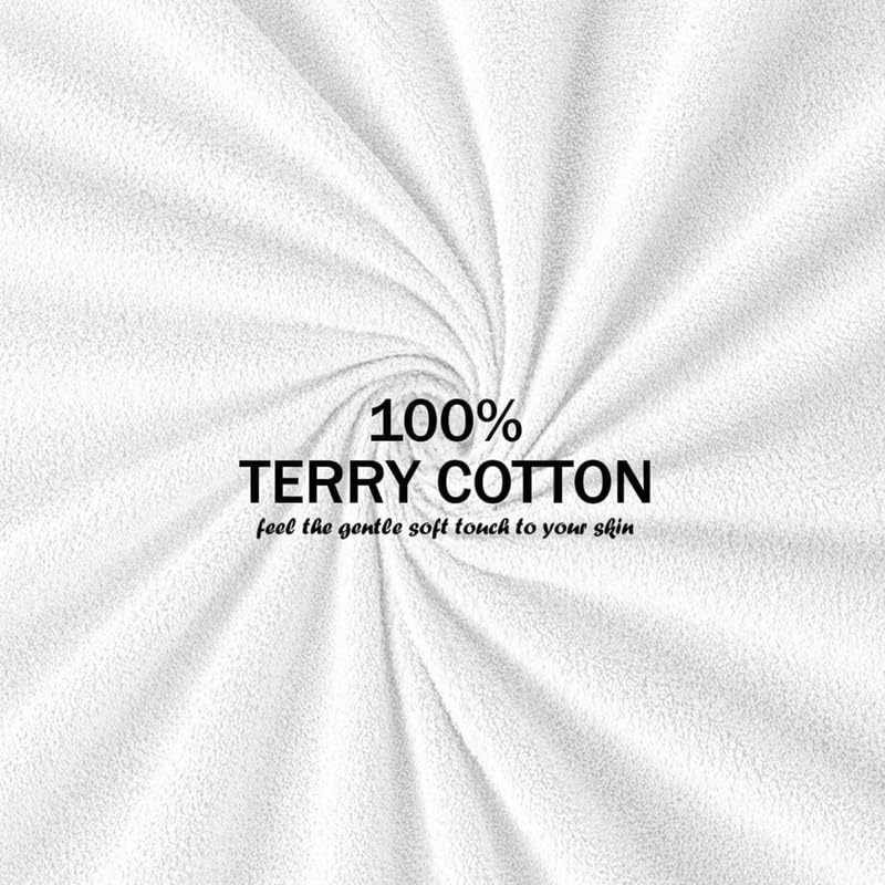 Image of Premium Waterproof Mattress Protector Cover Single Bed | Breathable Terry Cotton Bed Protector, Single Bed (72 X 36, 6 X 3 Feet - 2 to 10 inch - White)