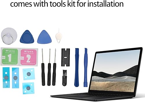 Vista 20 de GOWENIC Patas para portátil Surface 3 4 5, punto redondo antideslizante, 4 piezas Plateado (sliver)