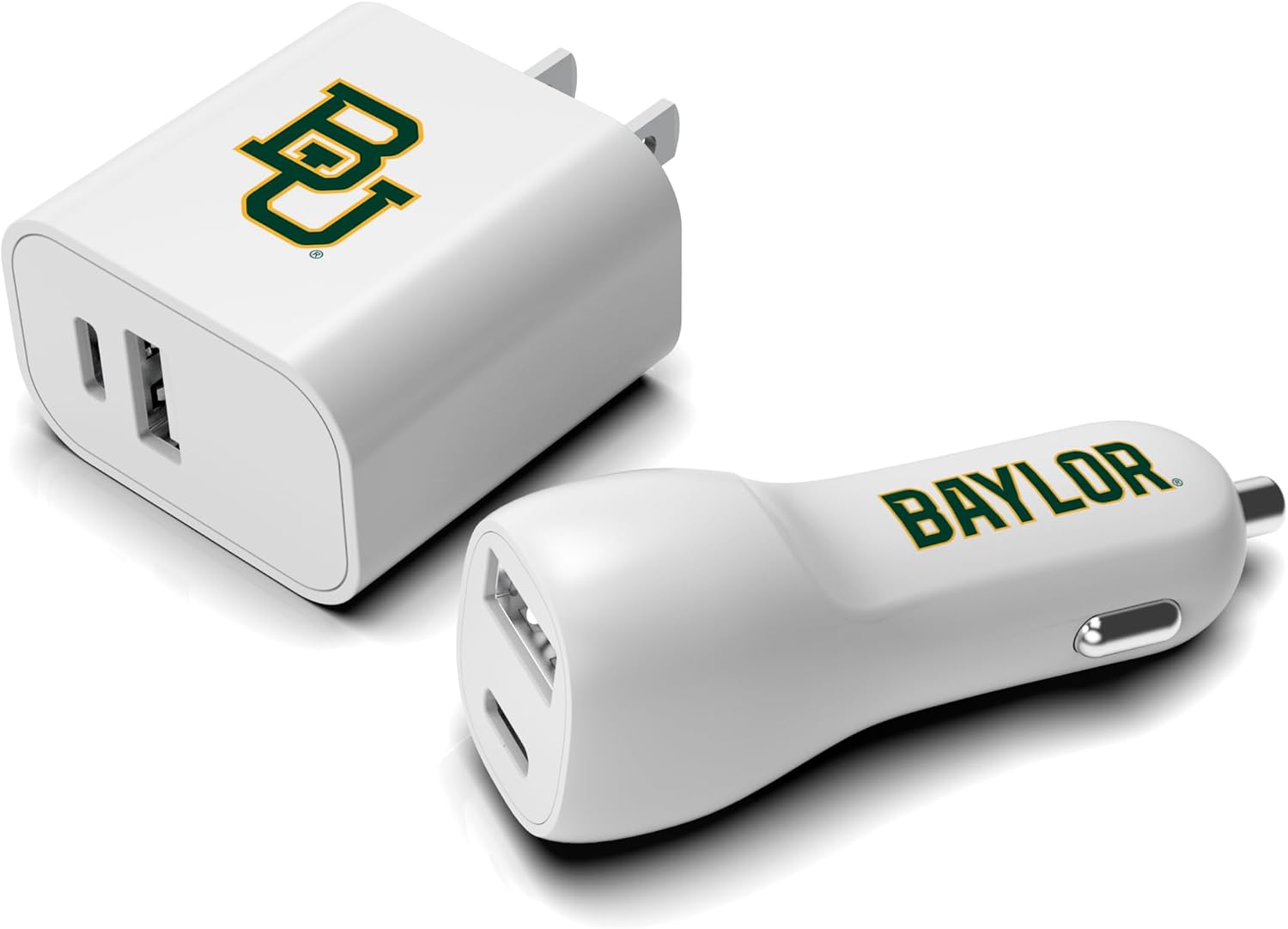 SOAR NCAA Dual USB Wall & Car Charger 2 Pack, Indiana Hoosiers