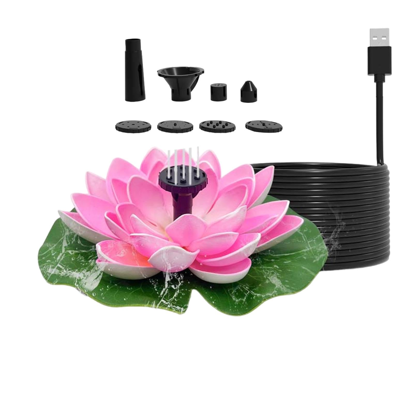 Bebedero solar para pájaros, fuente de agua solar, estanque para pájaros, fuente solar para estanques de pájaros, fuente de agua con 8 boquillas, fuente para pájaros para estanques de jardín,