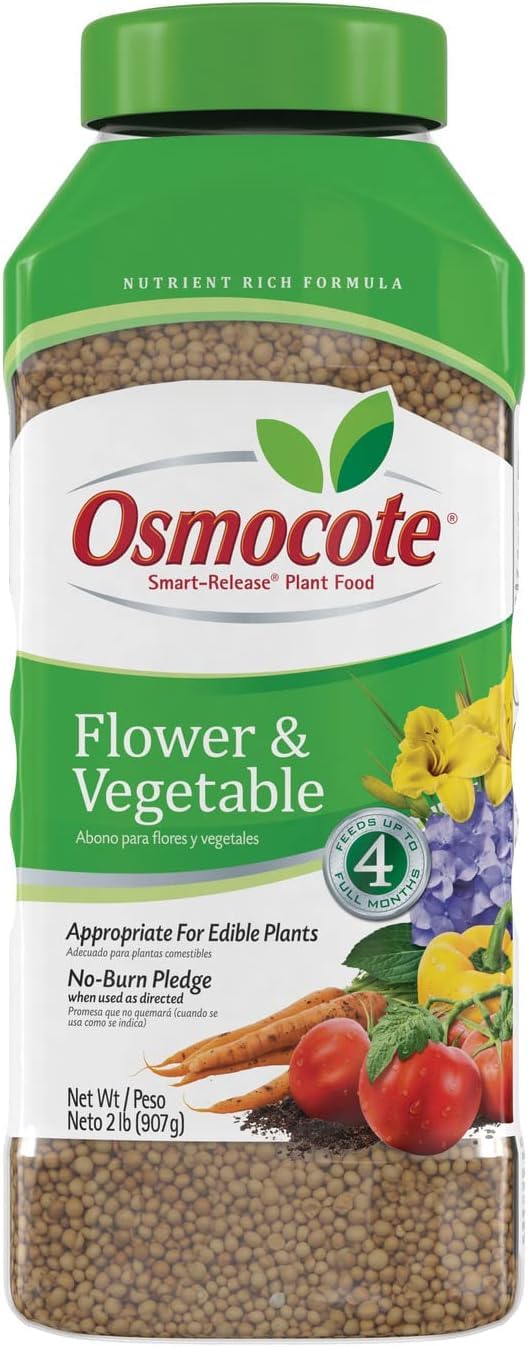 Osmocote 4 Month 14-14-14 Slow Release Vegetable & Flower Plant Food Fertilizer, 2 Lbs. - Pack of (12)