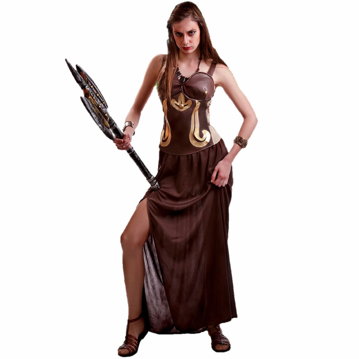 Disfraz de Guerrera Romana marrón para mujer