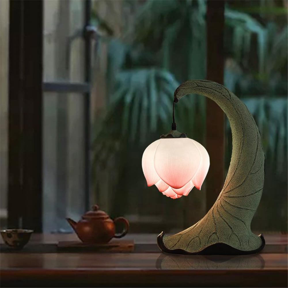 Lampada da tavolo Lotus – Lampada da tavolo moderna a LED per soggiorno, camera da letto, studio, villa e decorazione per hotel