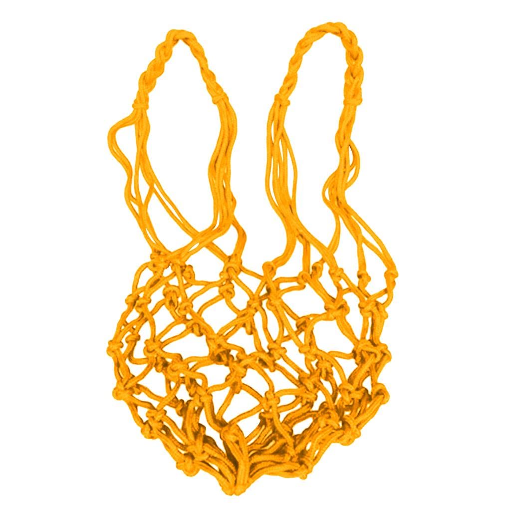 Mesh Sports Ball Bag Carrier for Volleyball Basketball Football Yellow-image-21