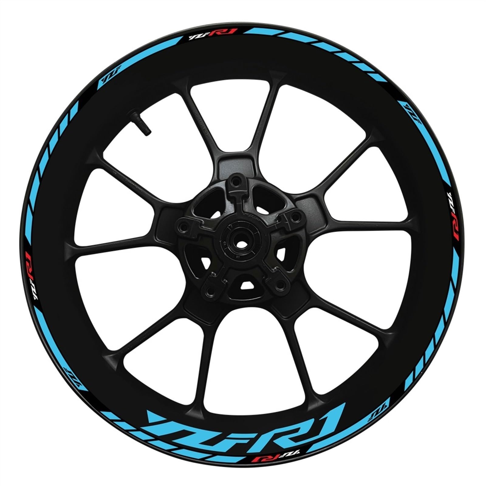 Motorcycle Wheel Hub YZF R1 Decal Decoration Set Rim Modification Reflective Sticker for Yamaha YZFR1 2022 Decorative(Color29)