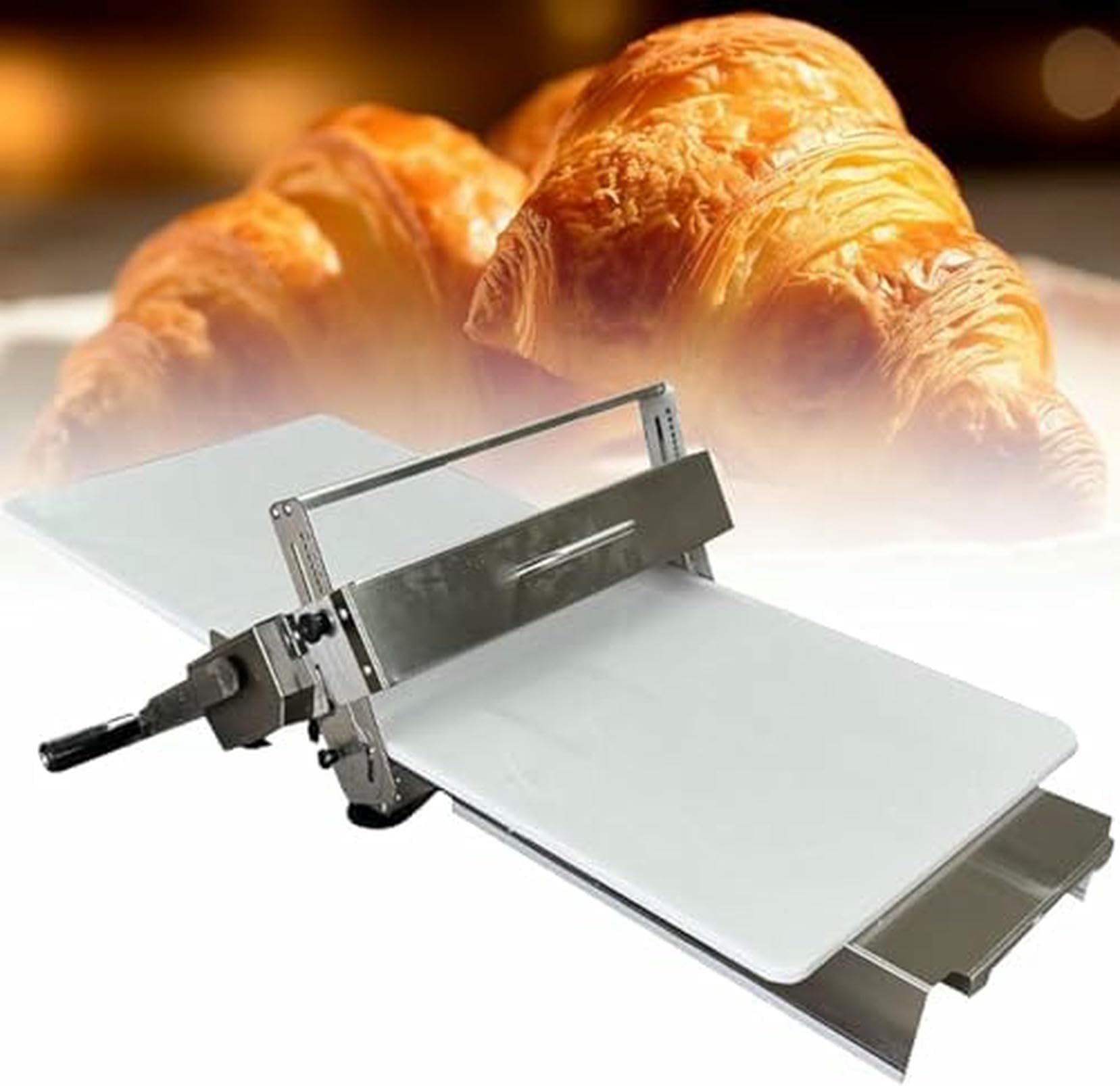 Máquina laminadora de masa, laminadora para repostería y hornear, grosor ajustable, fácil de usar, ideal para chefs domésticos y profesionales