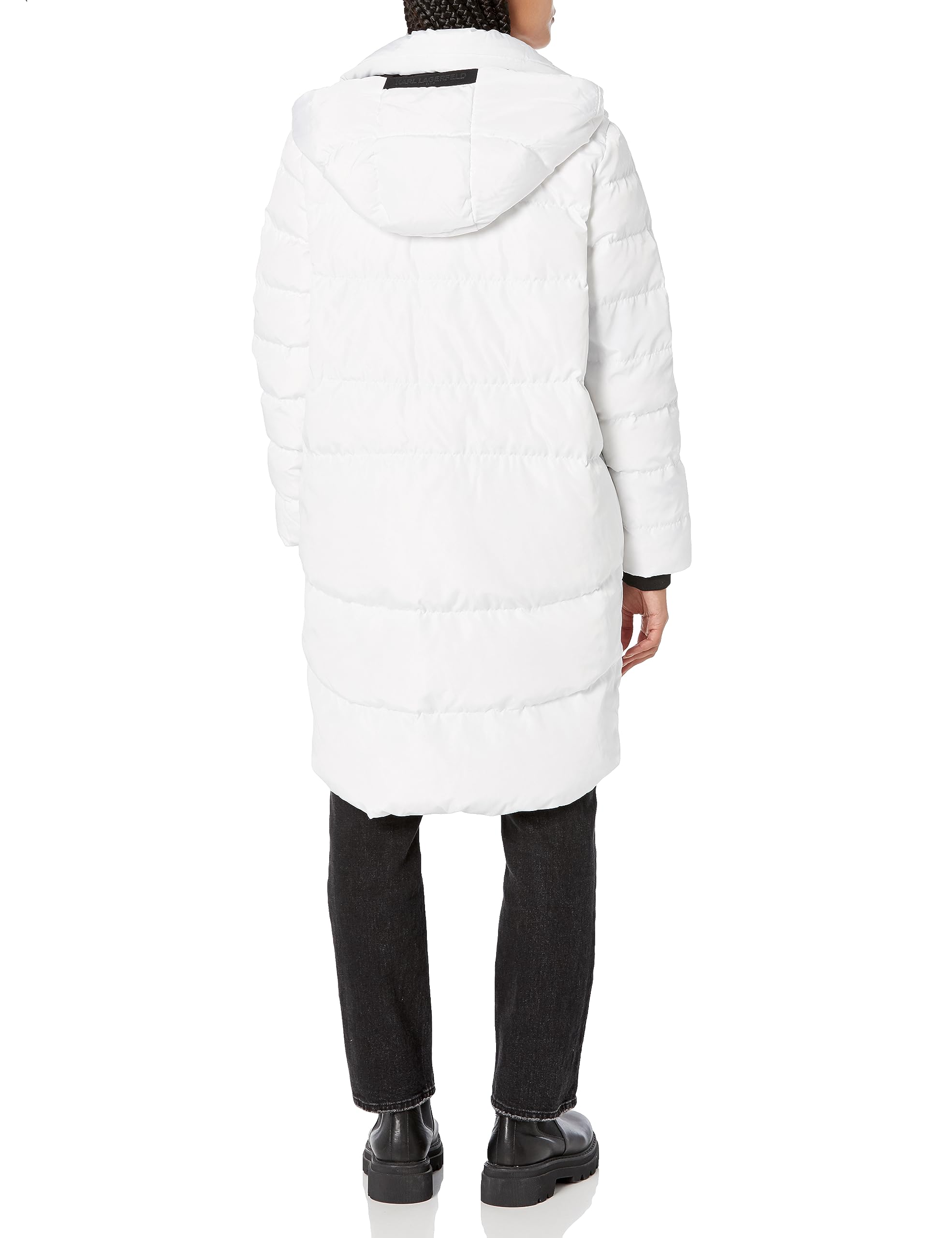KARL LAGERFELD Karl Lagerfeld Paris Women's Full Length Puffer Jacket Sudadera corta con capucha Mujer