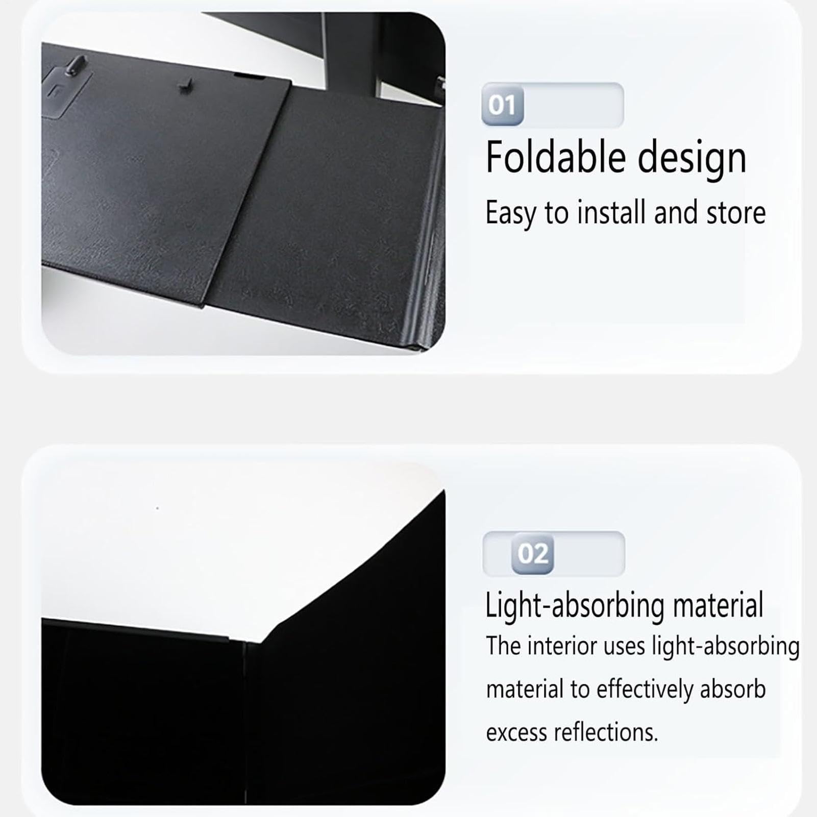 Generico Monitor Hood Schermo Antiriflesso Espandibile per Privacy | Paraluce per Schermo PC Desktop per Uso Domestico Ufficio Streaming