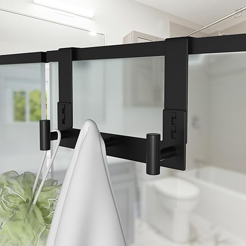 Miniatura 4 de WUIVIUT Ganchos para colgar sobre la puerta, perchero para colgar sobre la puerta, perchero resistente para baño, sala de estar, cocina (3 ganchos,