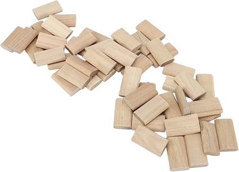 Pissente Beech Wood Loose Tenons, 8 x 40mm, 50 Pieces, for Woodworking Positioning and Splicing