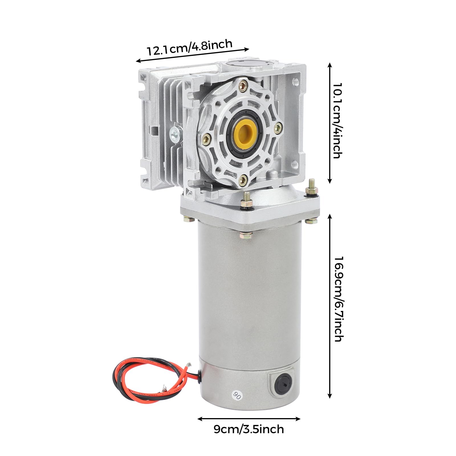 Getriebemotor 300W DC 24V Schneckengetriebemotor 1800RPM Gear Reducer Motor | Einstellbare Geschwindigkeit, Schneckengetriebe Motor mit Selbstverriegelung und Automatischen Abschaltung, Reversierfunktion
