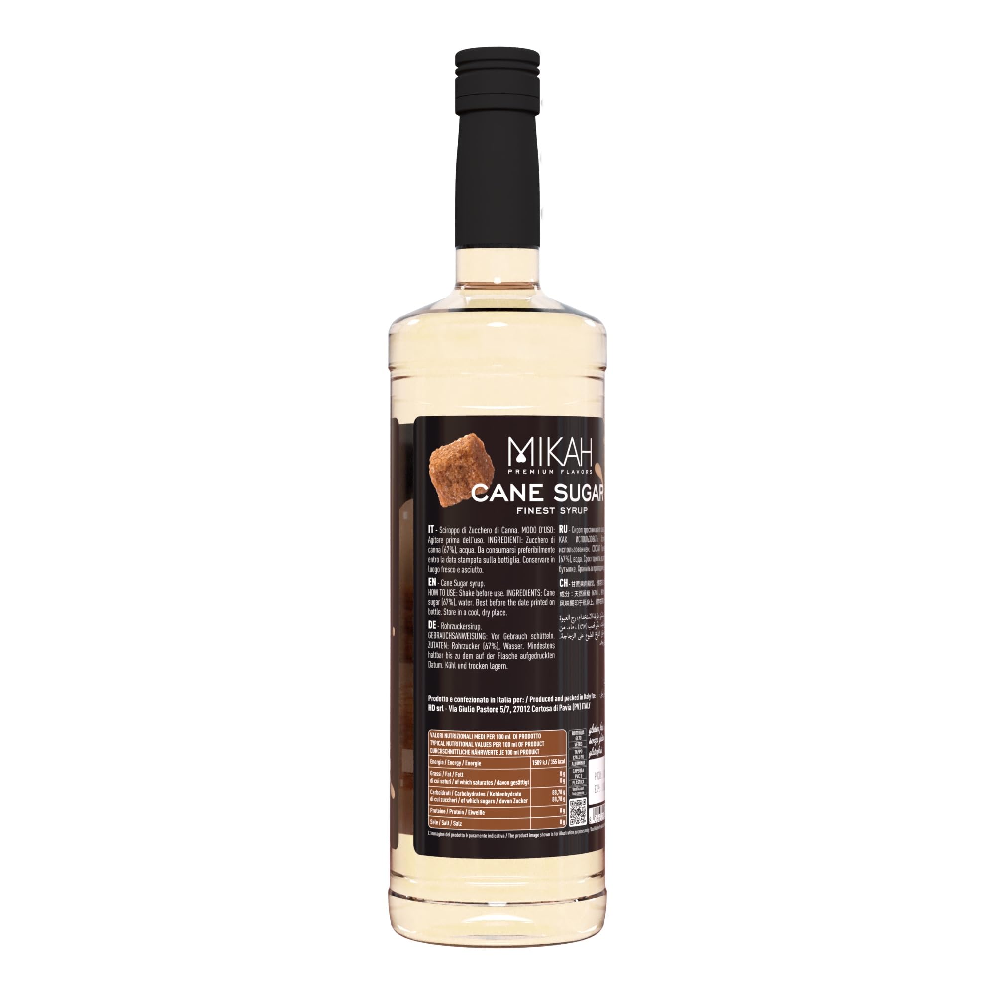Mikah - Premium Flavors - Sugar Dog (Azúcar de Caña) | Jarabe para bebidas y postres | Uso profesional | 1 litro (1000 ml)