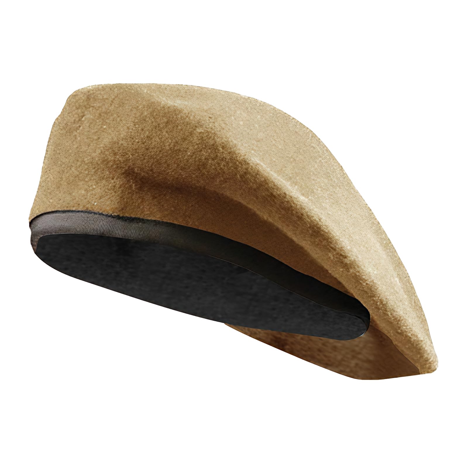 Wool British Military Beret Hat for Men and Women Adjustable Vintage Army Style Cap with Leather Sweatband