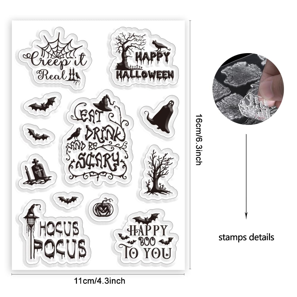 Pate A Sucre Halloween ORIGACH Tampon Transparent Halloween Pour La  Fabrication De Legami Halloween, image size:1001x1001