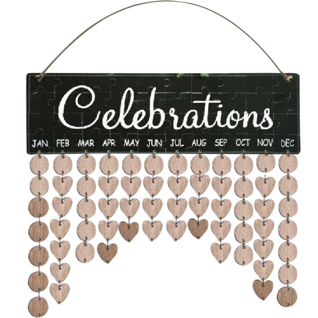 DIY Wooden Birthday Celebration Calendar Home Wall Decor-image-15