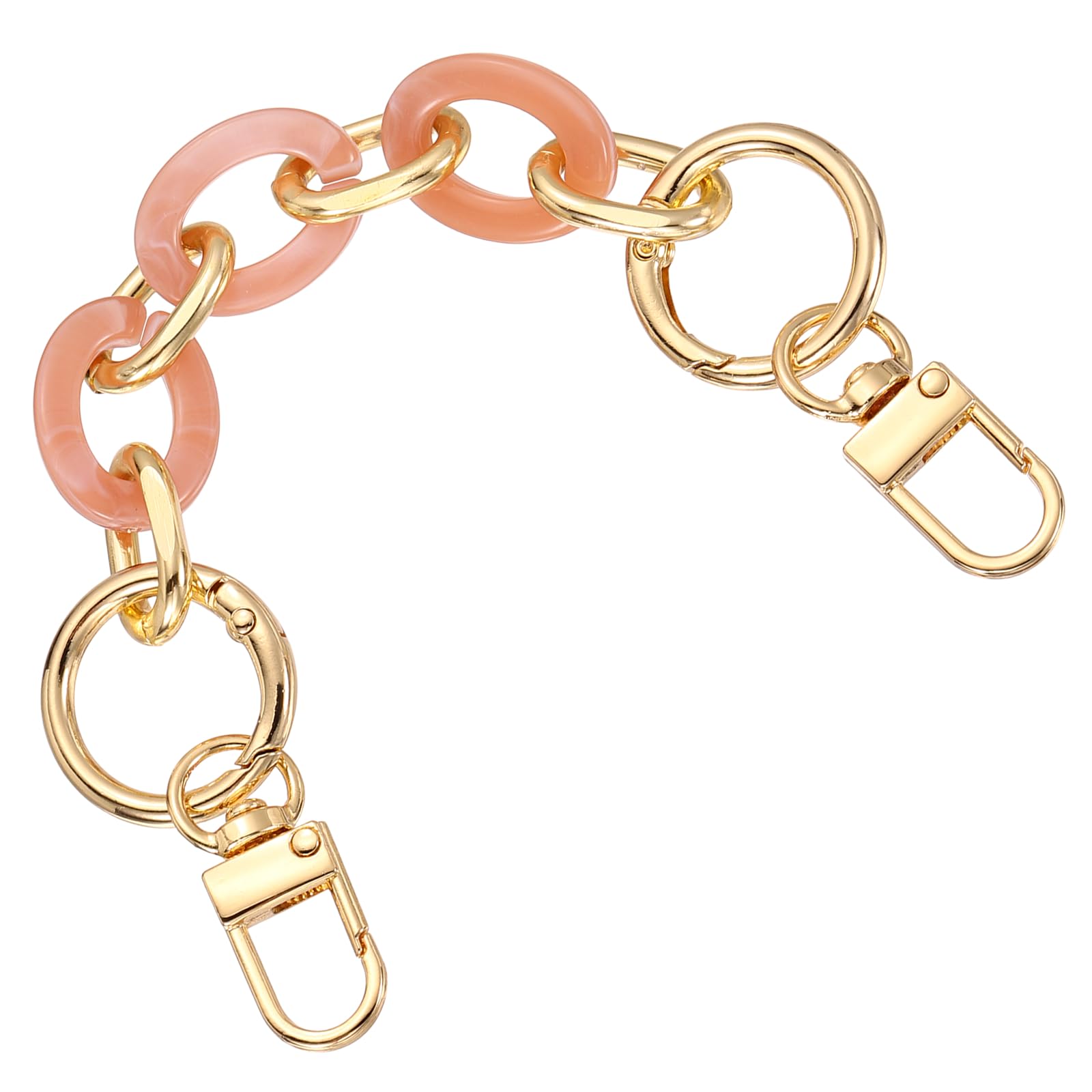 sourcing map Acrylic Purse Strap, 8" Handbag Strap Chain Replacement Bag Handle Extender Straps Purse Shoulder Chains Accessories for Purse Bag DIY Crafts, Pink