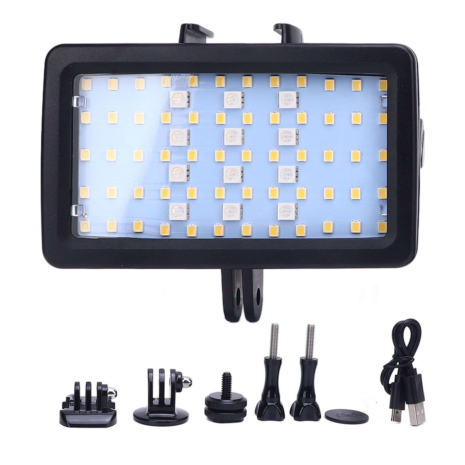 Luz de Buceo de Iluminación de Video, Impermeabilización de 130 Pies / 40m Luces de Cámara de Video Submarina, Lámpara de Llenado de Buceo de 5000 a 6000k RGB para Fotografía