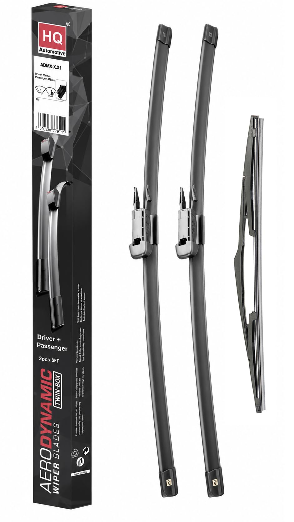 HQ AUTOMOTIVE Wipers for VOLVO V70 Mk2 2004-2007 RHD