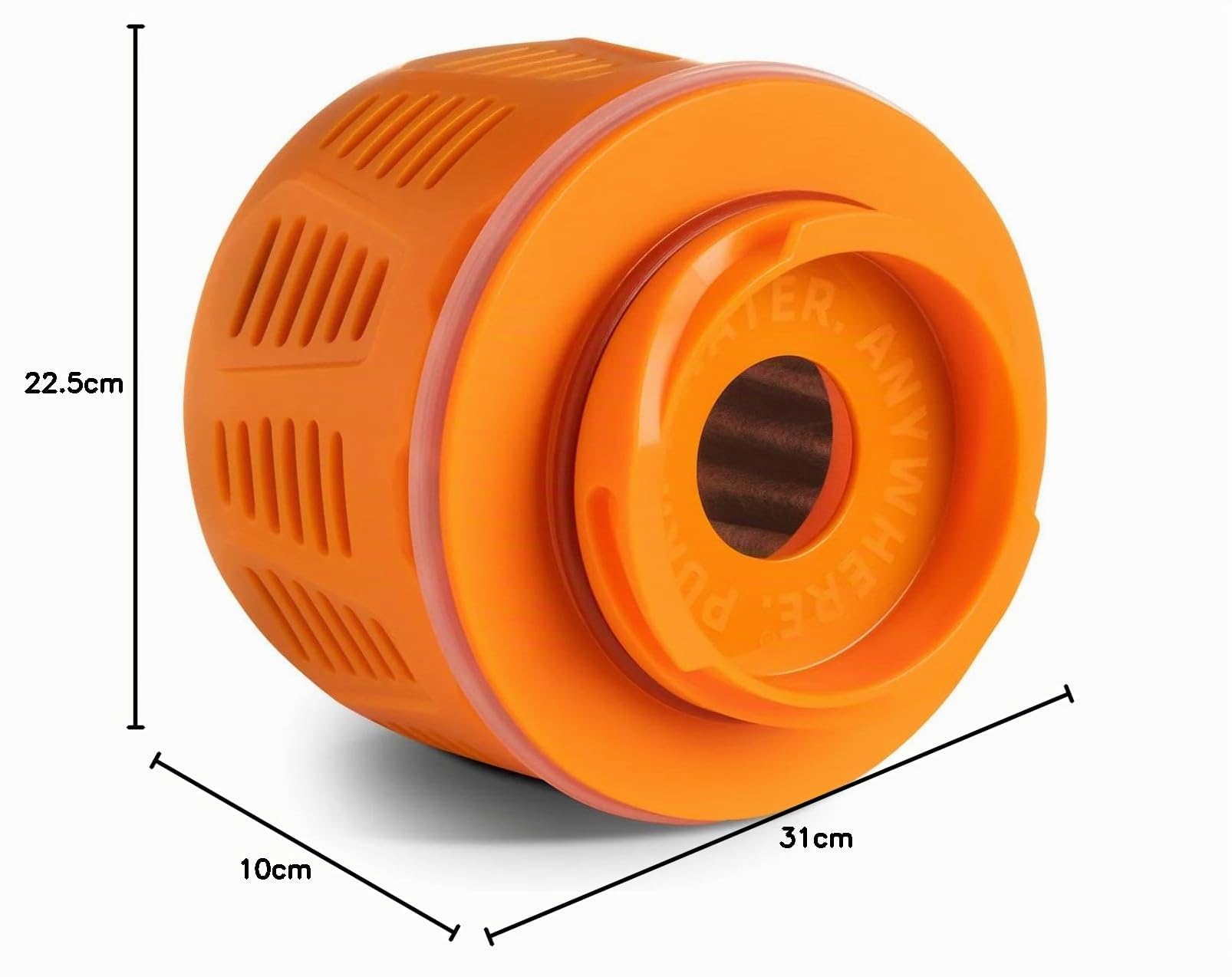 GRAYL GeoPress PREMIUM Outdoor Wasserfilter MEGA BUNDLE mit Ersatzfilter 500L Trinkwasser entfernt 99,99% Bakterien & Viren für Camping, Survival & Reisen - Oasis Green + Orange