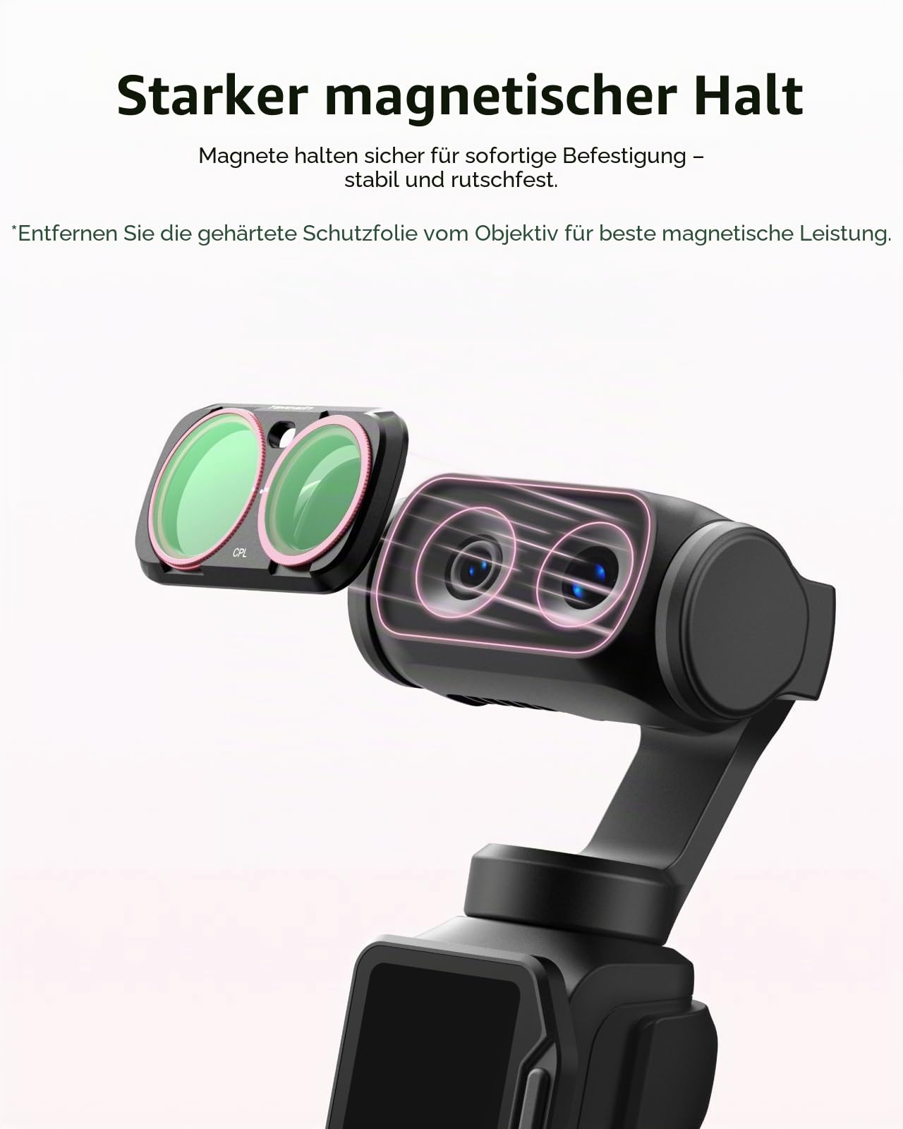 TELESIN Filter-Set CPL VND 2-32 1/4 Mist für Insta360 Luna Ultra Magnetisch | Magnetic mount | Wasser- und Ölschutz | 99% light trans | Quick swap | Travel ready