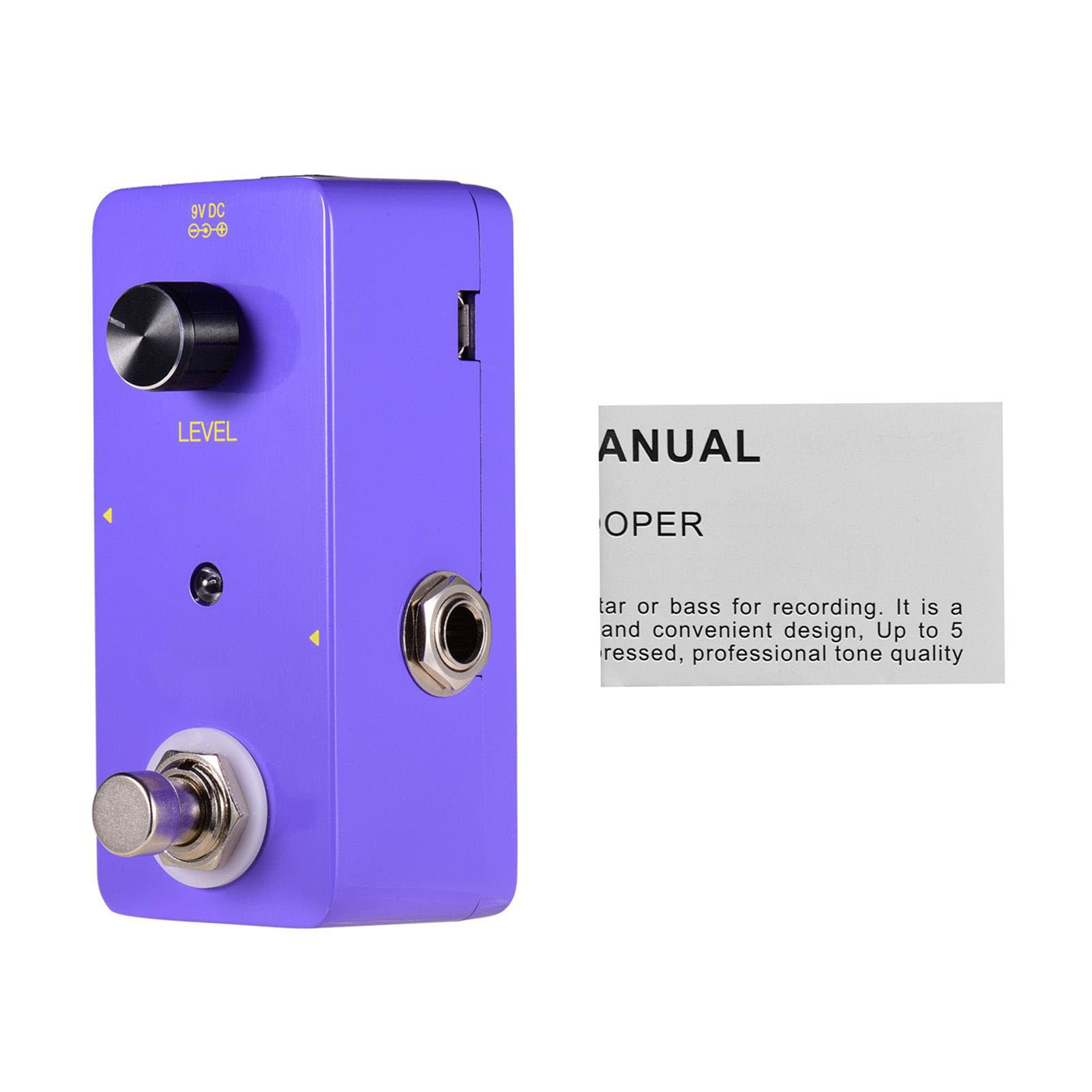 Acouto Looper-Effektpedal, Gitarren-Bass-Pedal, Unbegrenzte Overdubs, 5 Minuten Looping-Zeit mit USB-Schnittstelle für die Aufnahme eines Professionellen Looper-Effektpedals, Loop-Pedal,