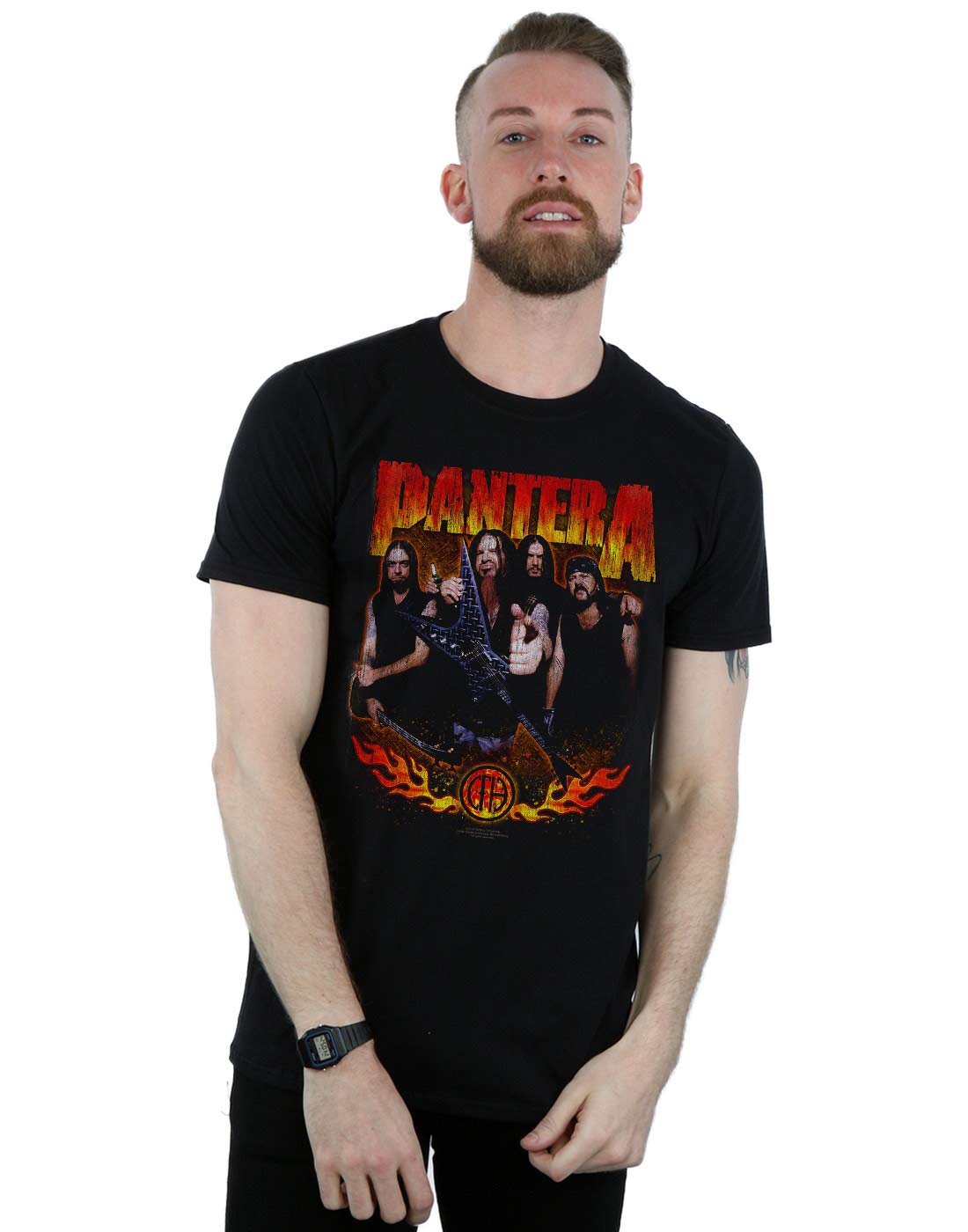 Absolute Cult Men's Black Pantera Vulgar Video T-Shirt Medium