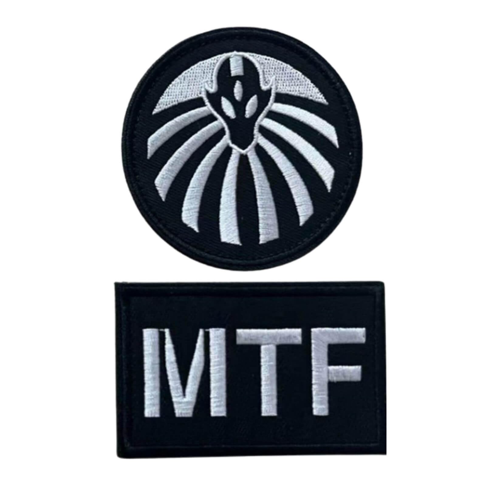 Nine-Tailed Fox MTF Patch,SCP Special Containment Procedures Foundation,Funny Tactical Embroidered Patches,Morale Military Hook and Loop for Backpacks Hat Army Vest(2PCS B)
