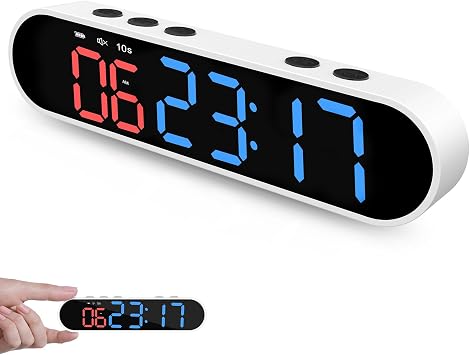 Dienmern Portable Gym Timer Clock with Strong Magnet - Workout Interval Timer with Countdown/UP/Stopwatch, 50Hours Powerful Battery Gym Clocks for Home Gym/Garage/Boxing/Fitness