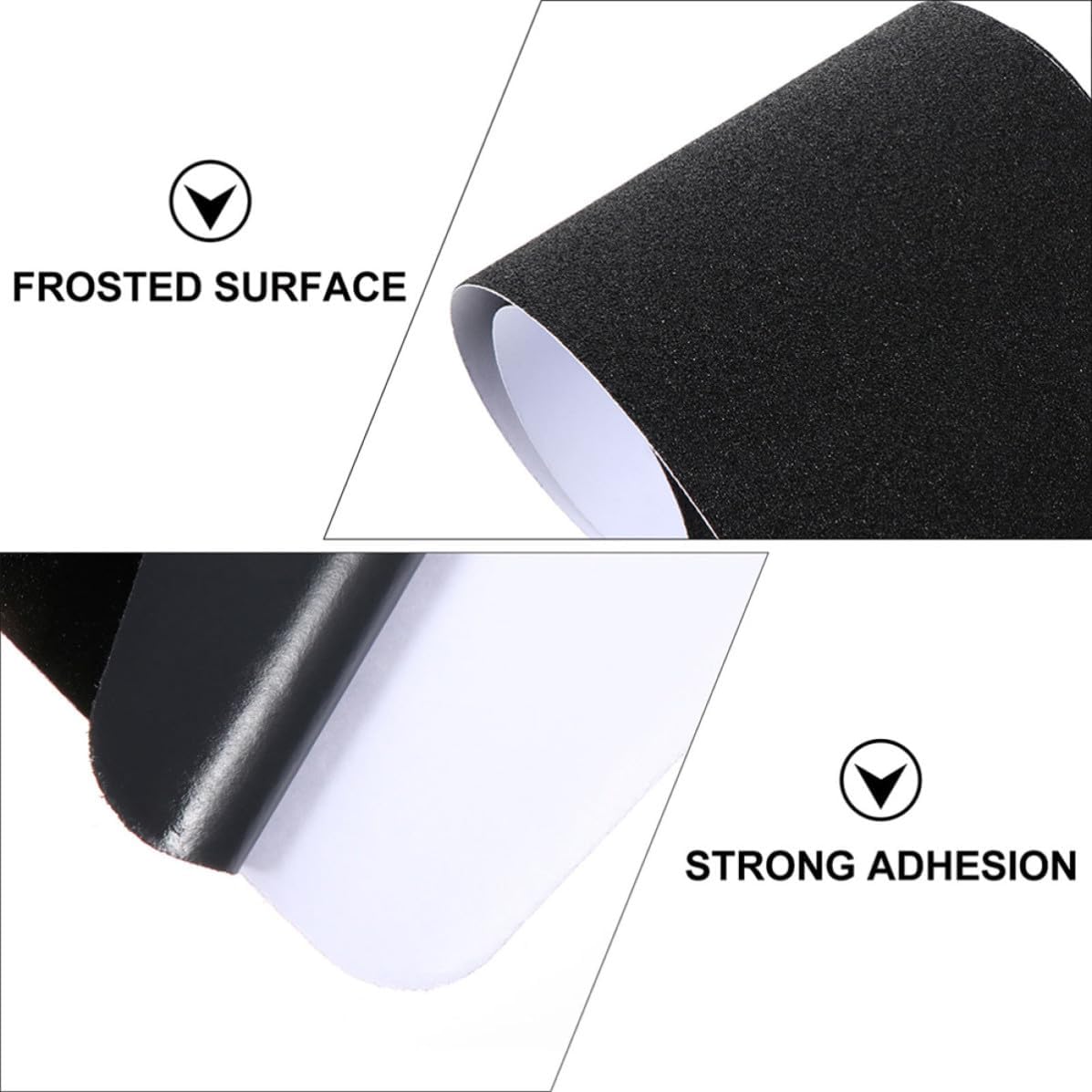 2pcs Black Pvc Anti-slip Stair Treads Tape for Outdoor Stairs and Pools, Removable without Residue, Sturdy Non-skid Safety Grip Strips for Bathtubs and Steps