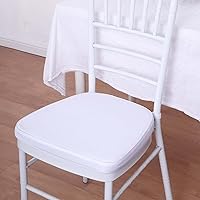 Vista 13 de Efavormart Cojín de 2" de espesor para silla Chiavari en negro, cojín de asiento de espuma con efecto memoria con lazos y funda extraíble