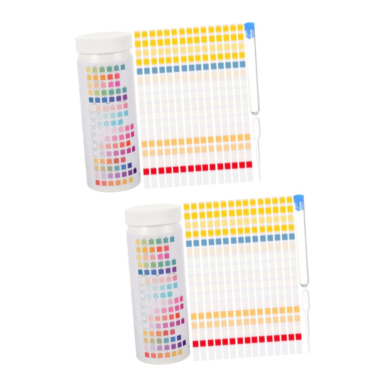 TOYANDONA 2 Series Tiras De Prueba De Agua De Agua Unidades Con Gotas Y Tubo Herramienta De Análisis Potable Prueba Rápida Y De Consumo 50 Piezas*2