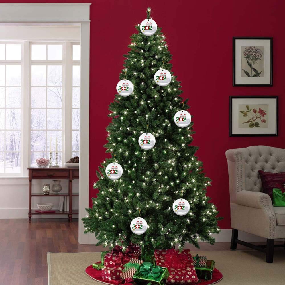 Colgante especial conmemorativo para árbol de Navidad, decoración navideña para miembro de la familia en cuarentena(4)