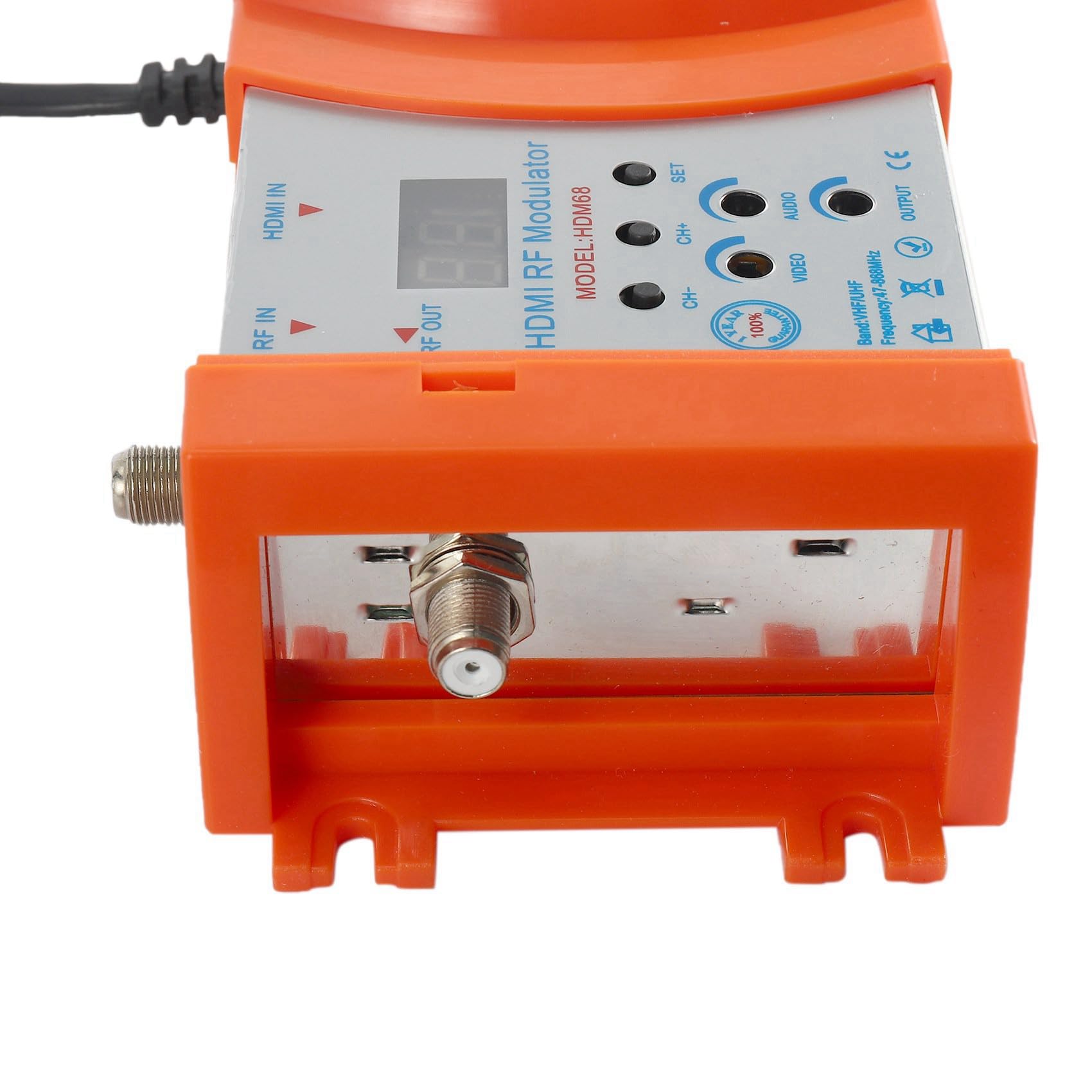 2X Modulador HDM68 Digital Modulador Convertidor AV una VHF UHF PAL/NTSC Modulador PortáTil Estándar Enchufe de la UE