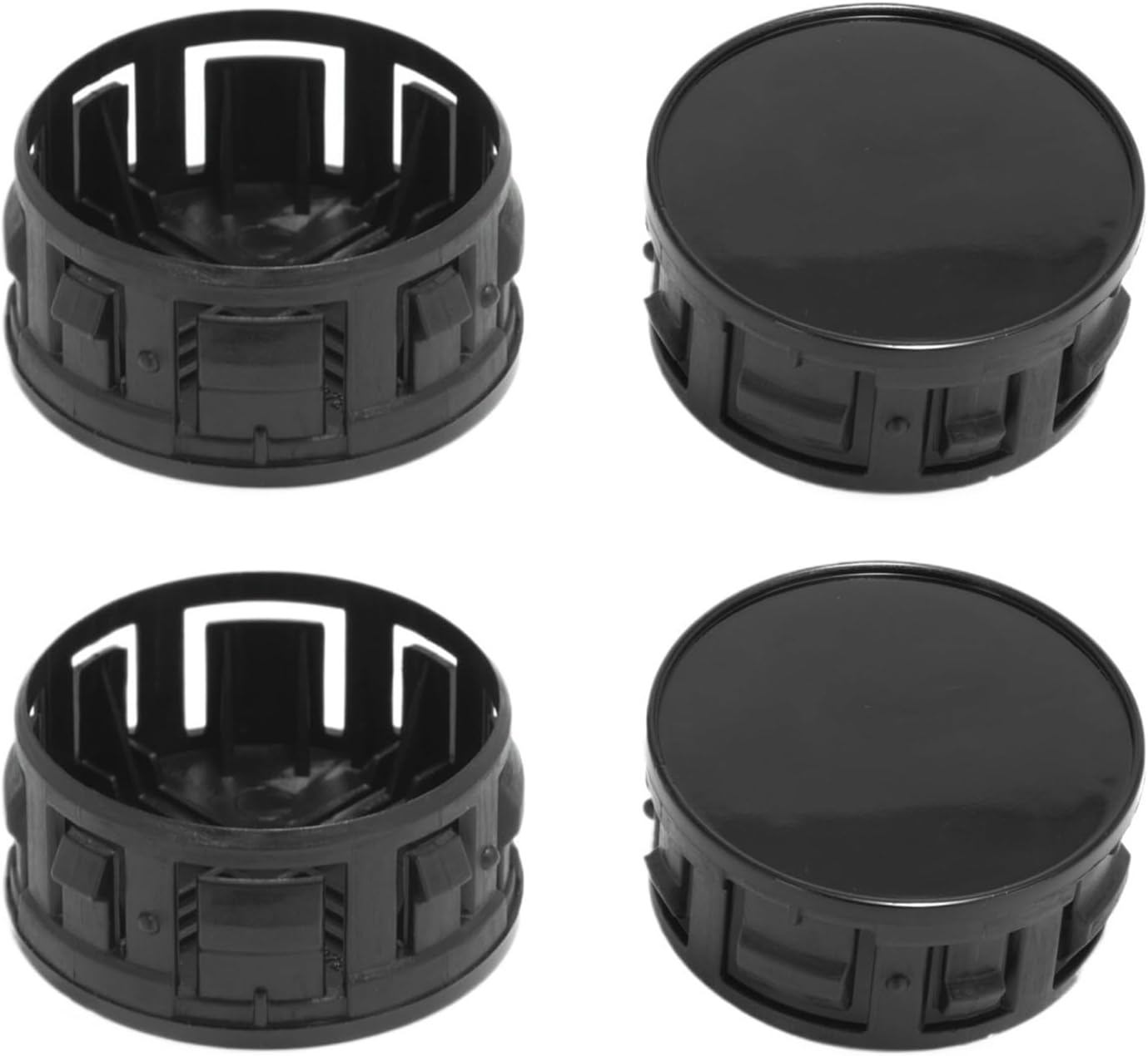 2/4PCS OD 53.2mm/2.09" ID 50mm/1.97" Wheel Center Cap Compatible with Toyota 2016-2021 Prius 2018-2019 C Rim 42603-52170 Car Rims(4Pcs Black)