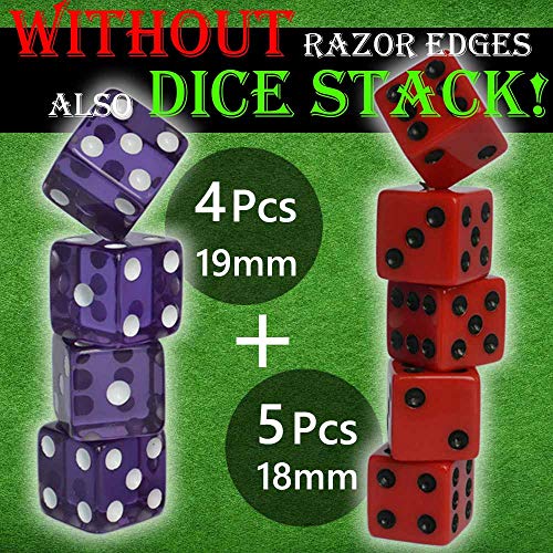 image for Six Senses Media Dice Cup Set with 4 Pcs 19mm and 5 Pcs 18mm Standard 