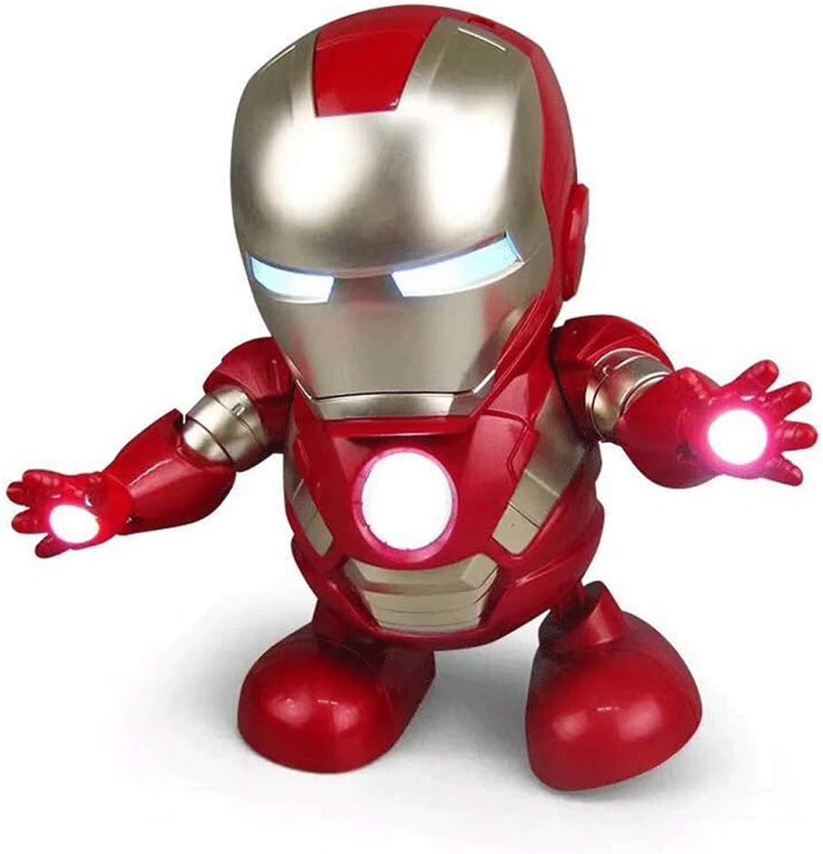 Mini Iron Man Dancing Robot PVC Electric Super Play as Fingers Avengers Toys with Music Action Figure Collectible kids Boys Girls Gift toys