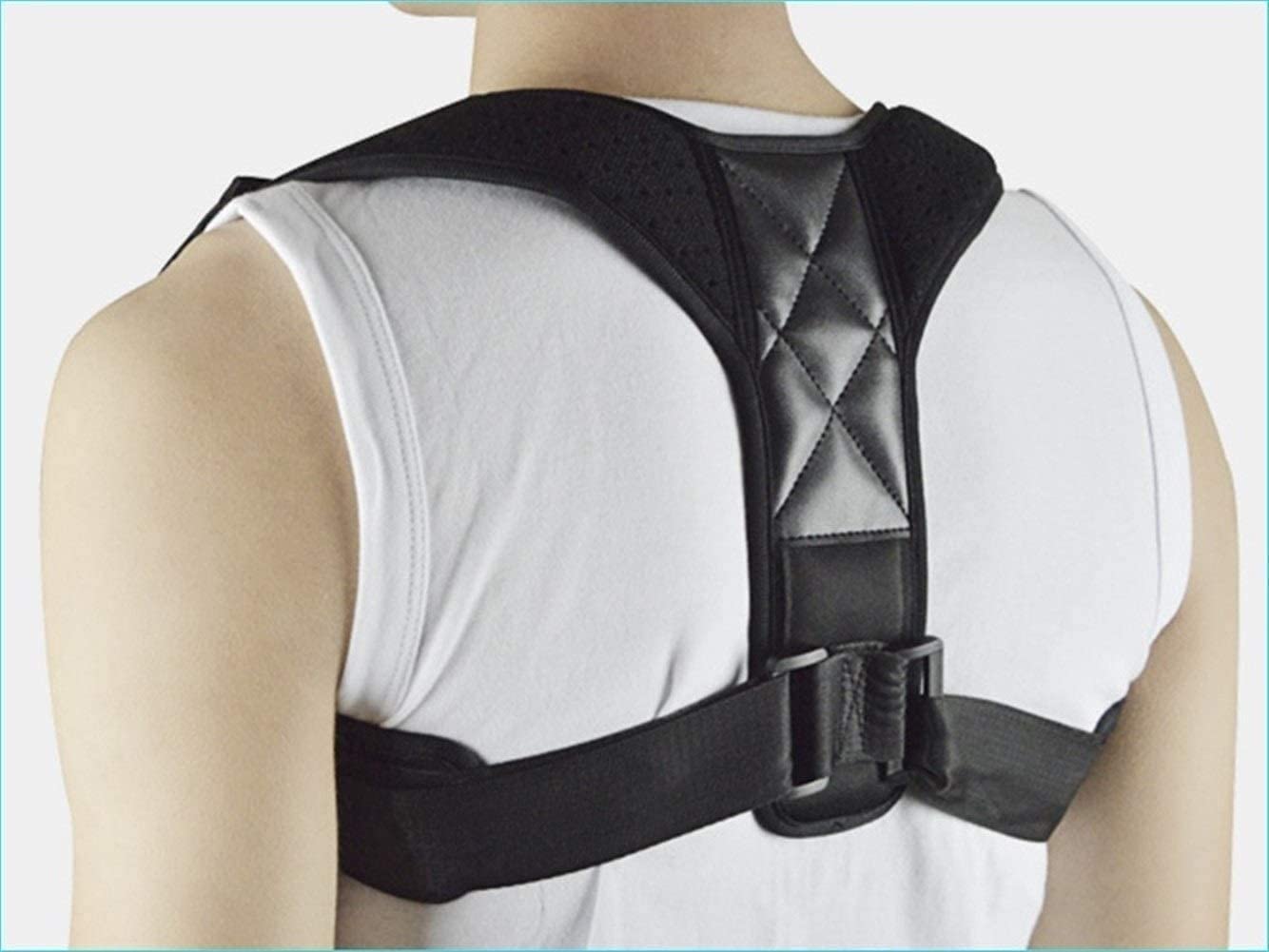 Corrector de Postura de Espalda Ajustable Espina de clavícula de la Clavija Espalda de Espalda Corrección de Postura del cinturón Lumbar Lumbar Evita Herramientas de encorvación ui