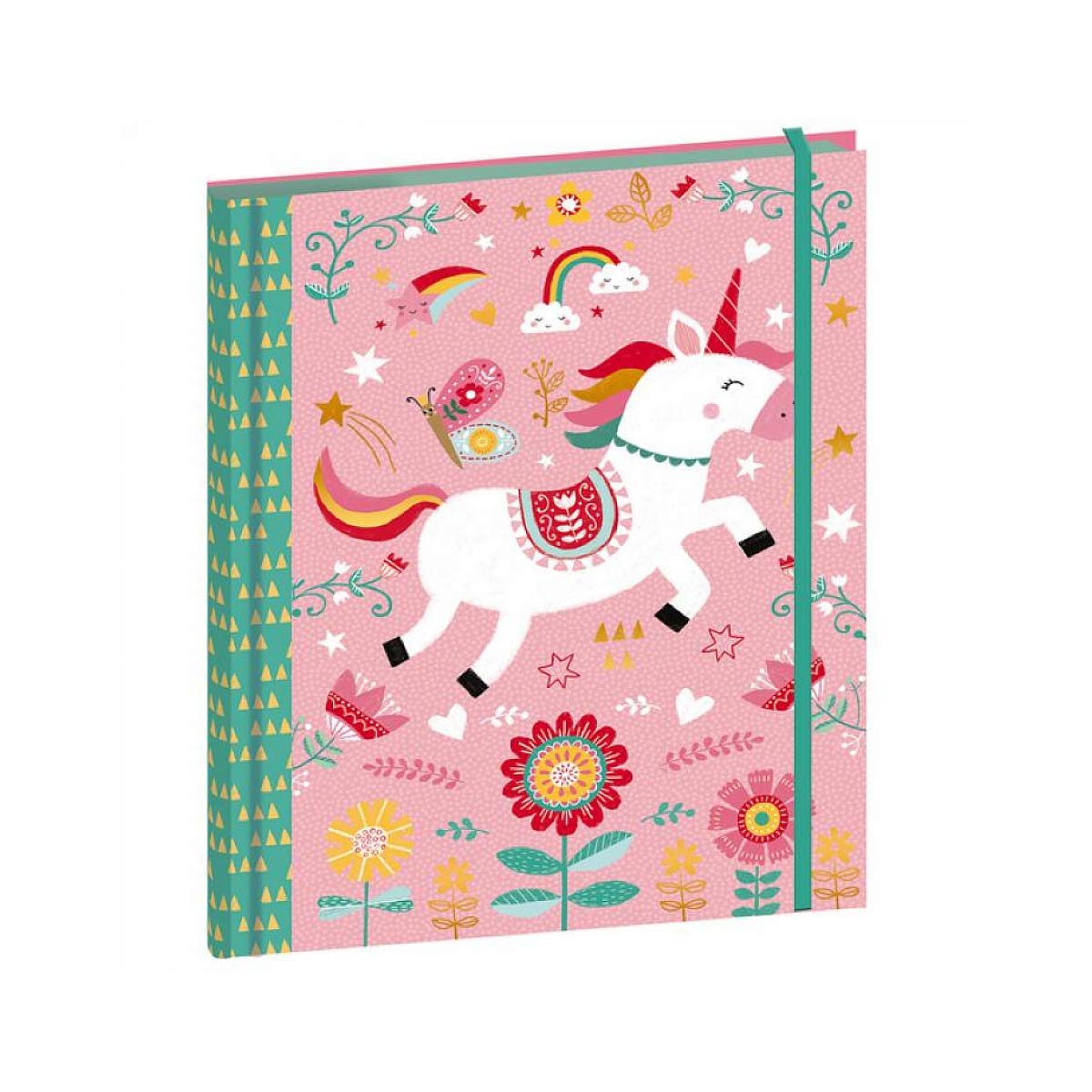 Janod J07863 Notebook with Elastic, Fox and Unicorn, 2 Pieces      Misc.