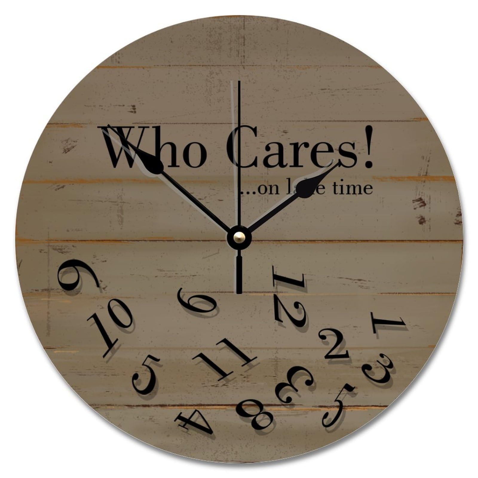 Horloge murale en bois lisible et facile à suspendre pour toute la famille