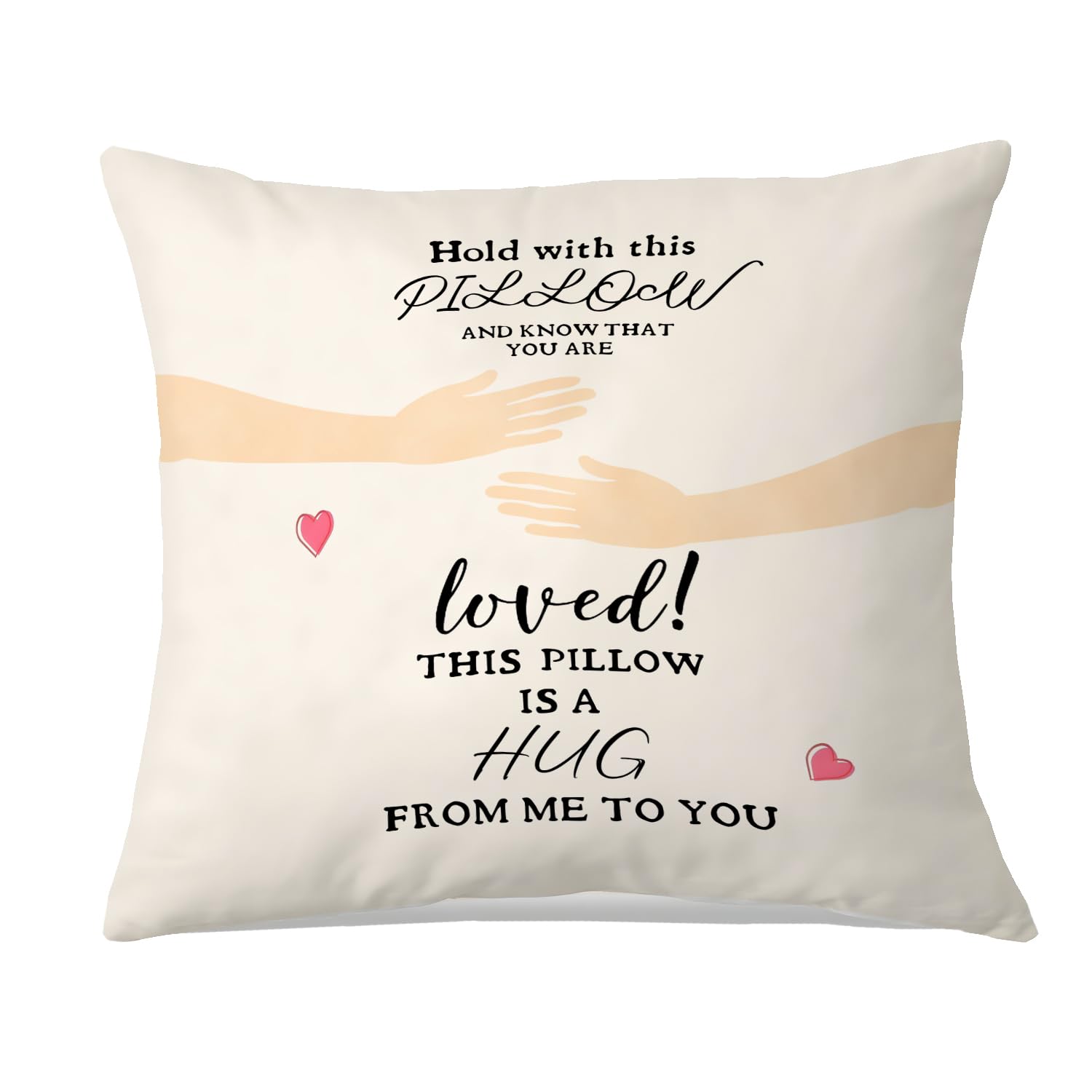 EVER-GOING TUNE Love Hug Pillowcase-Lightweight Soft Cozy Unique Gifts Throw Pillow Covers18x18Inch for Loved Lovers Kids Adult Women