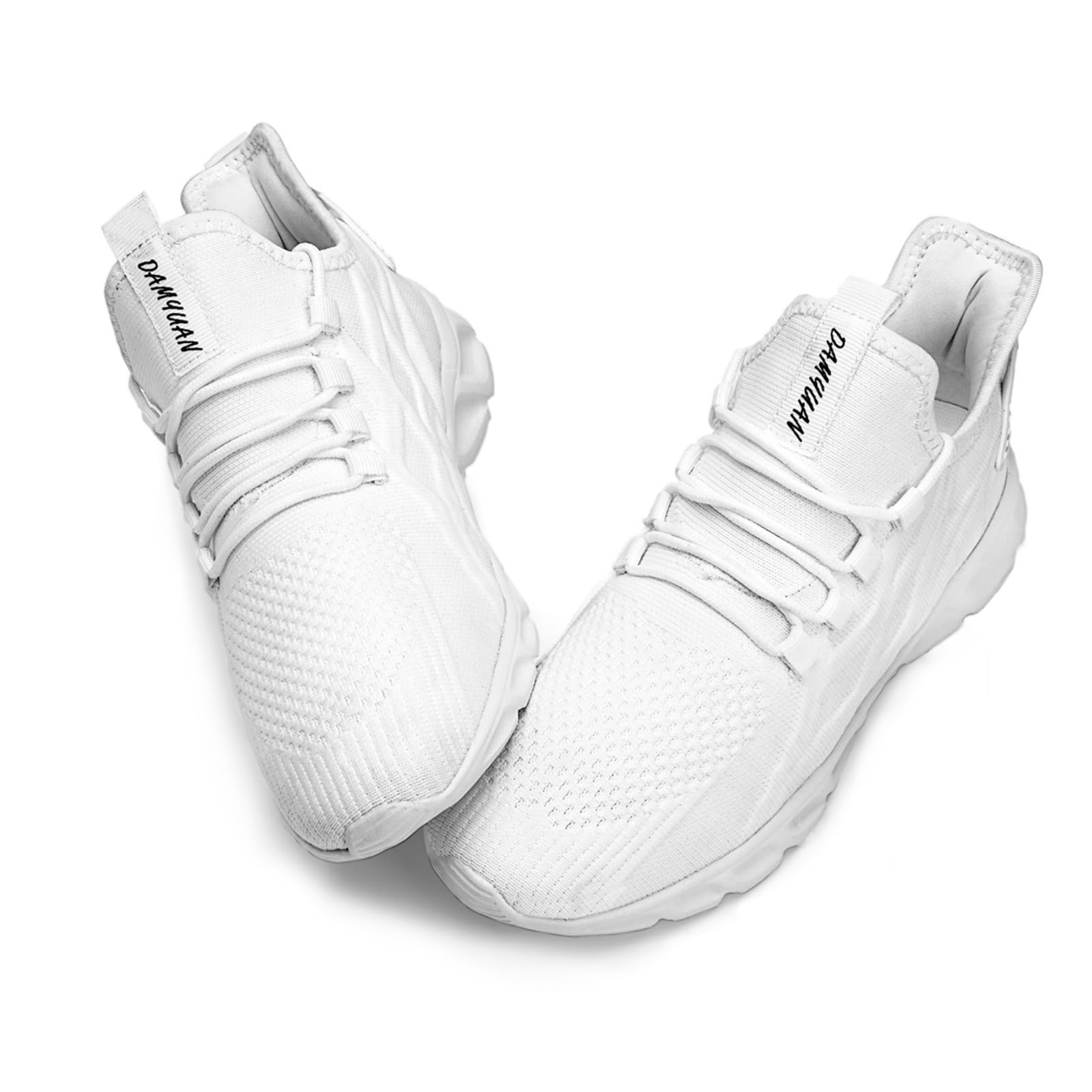 Mens Tennis Running Shoes Sneakers Walking Gym Lightweight Comfortable Non Slip Workout Slip on Shoes White Size 11