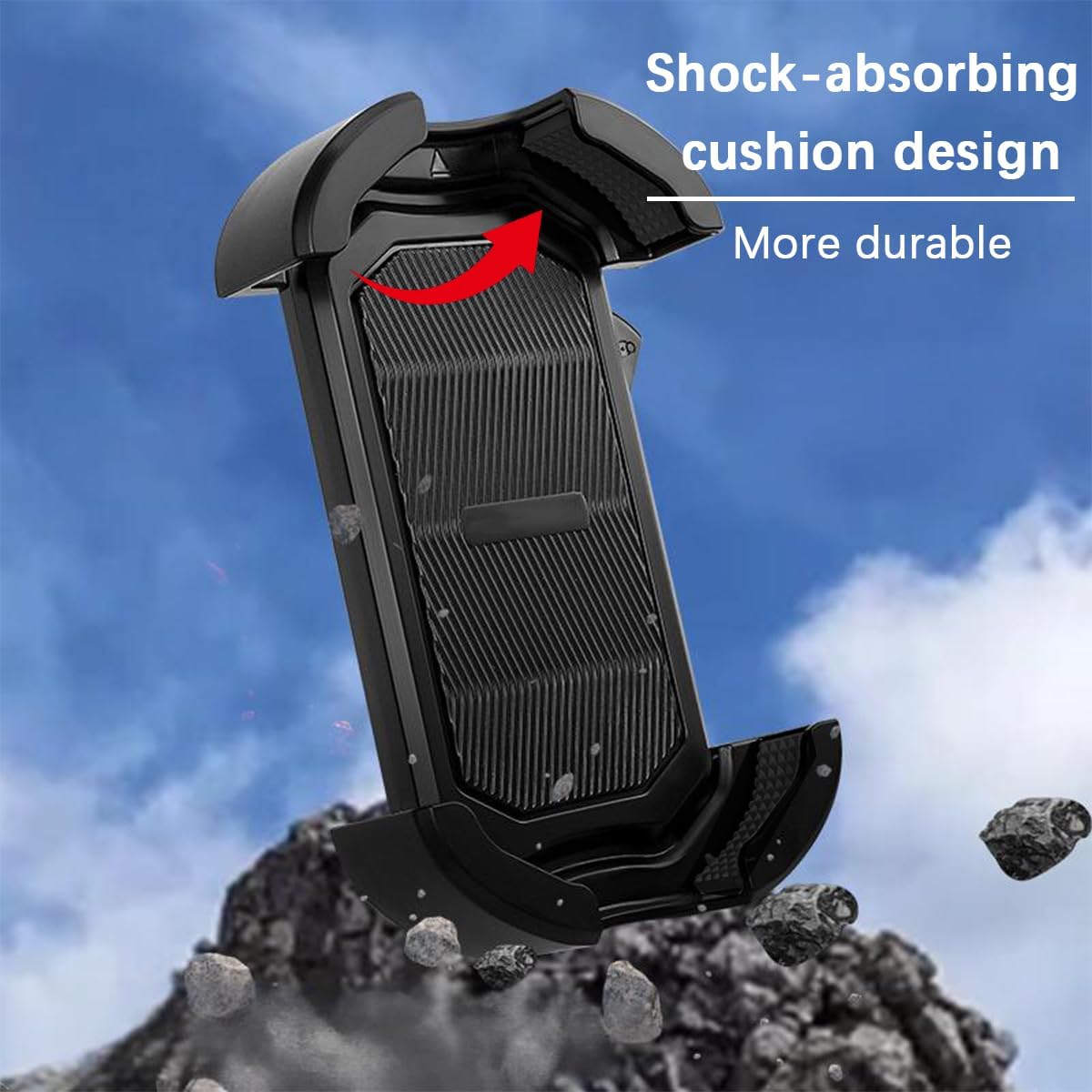 Motorcycle Phone Mount, 360° Adjustable Anti-Shake Bike Handlebar Cellphone Holder with Shock-Absorbing Pad, ATV Motorbike Mobile Phone Clamp, Compatible with 4.7-7" Smartphone image 6 of 6 B0FH6H6VLS