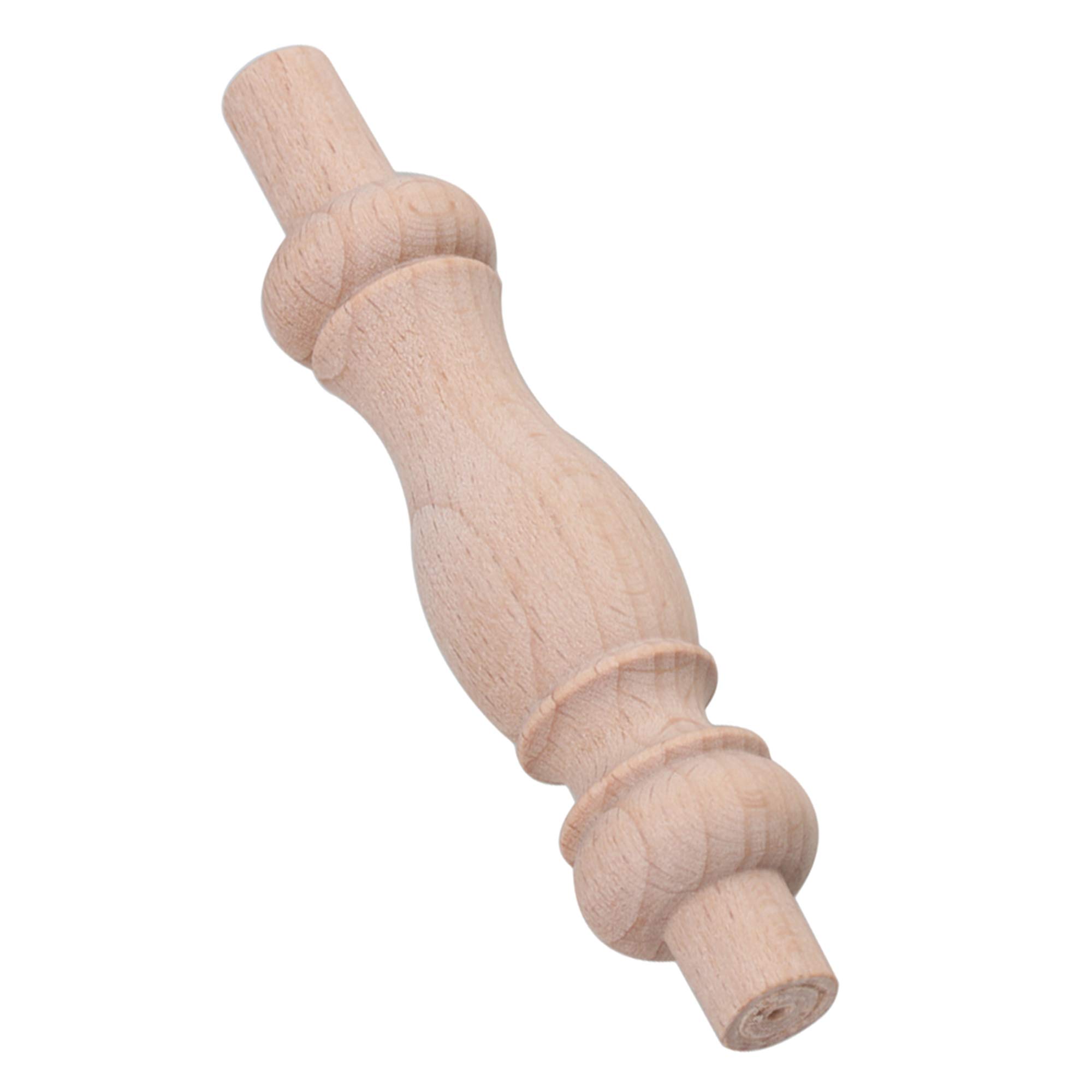 H-81 haya madera inacabada Craft Spindles Wood Spindle Balaustre para muebles Inicio Reparaci¨®n paquete de decoraci¨®n de 20