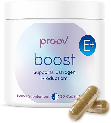 Proov Boost, suplemento de hierbas para apoyar el equilibrio y producción de estrógenos naturales de tu cuerpo, aceite de onagra, trébol rojo, Dong
