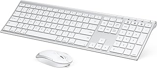 Bluetooth Keyboard Mouse for Mac, Ultra Slim Wireless Keyboard Mouse Combo for Mac, Rechargeable, Multi-Device, Compatible with MacBook Pro, MacBook Air, iMac, iPad