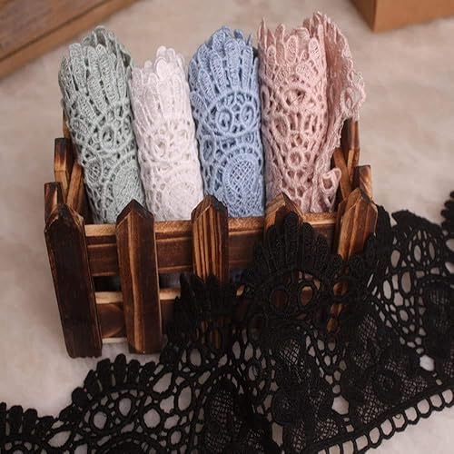 Miniatura 7 de 3.1 in de ancho con patrón de corona europea bordado inelástico, cubierta de cortina para mantel de cortina, ropa y accesorios de bricolaje (2