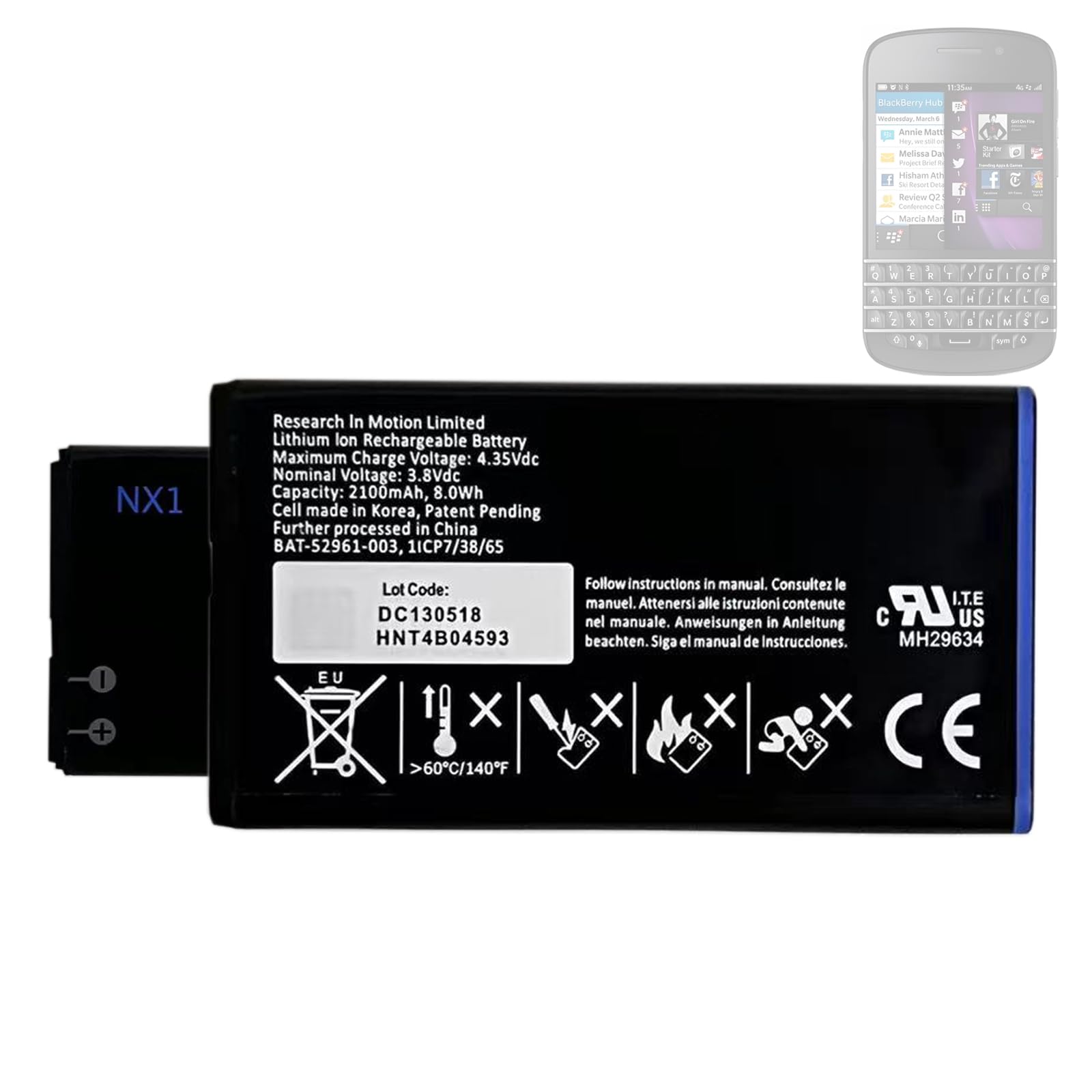HIGHAKKU 2pcs Ersatzakku CR17450SE-R(3V) CR17450 17450 kompa