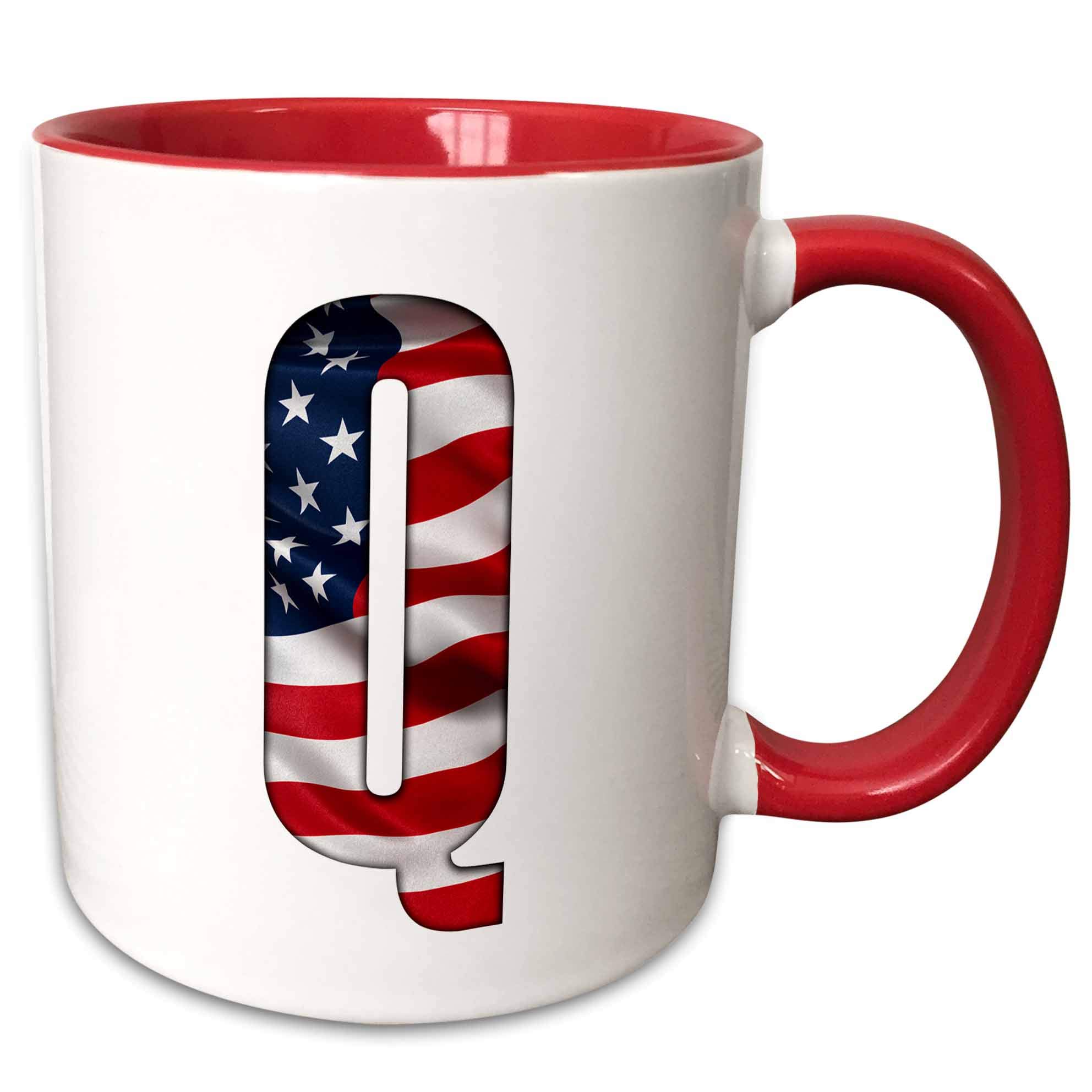 3dRose Mug, 15oz, Red/White